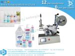 Automatic sanitizer bottle orientation sticker labeling machine