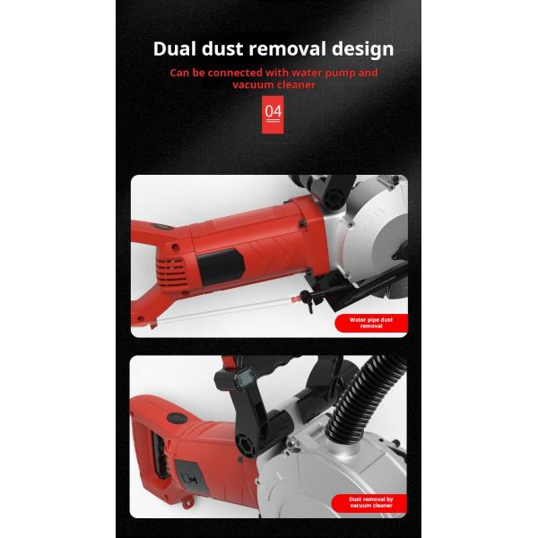 Laser Positioning Slot Wall Groove Cutter 42mm Cutting Depth Adjustable