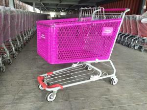 Wholesale Light Weight Durable Plastic Shopping Trolley 180L Logo Print On Handle from china suppliers