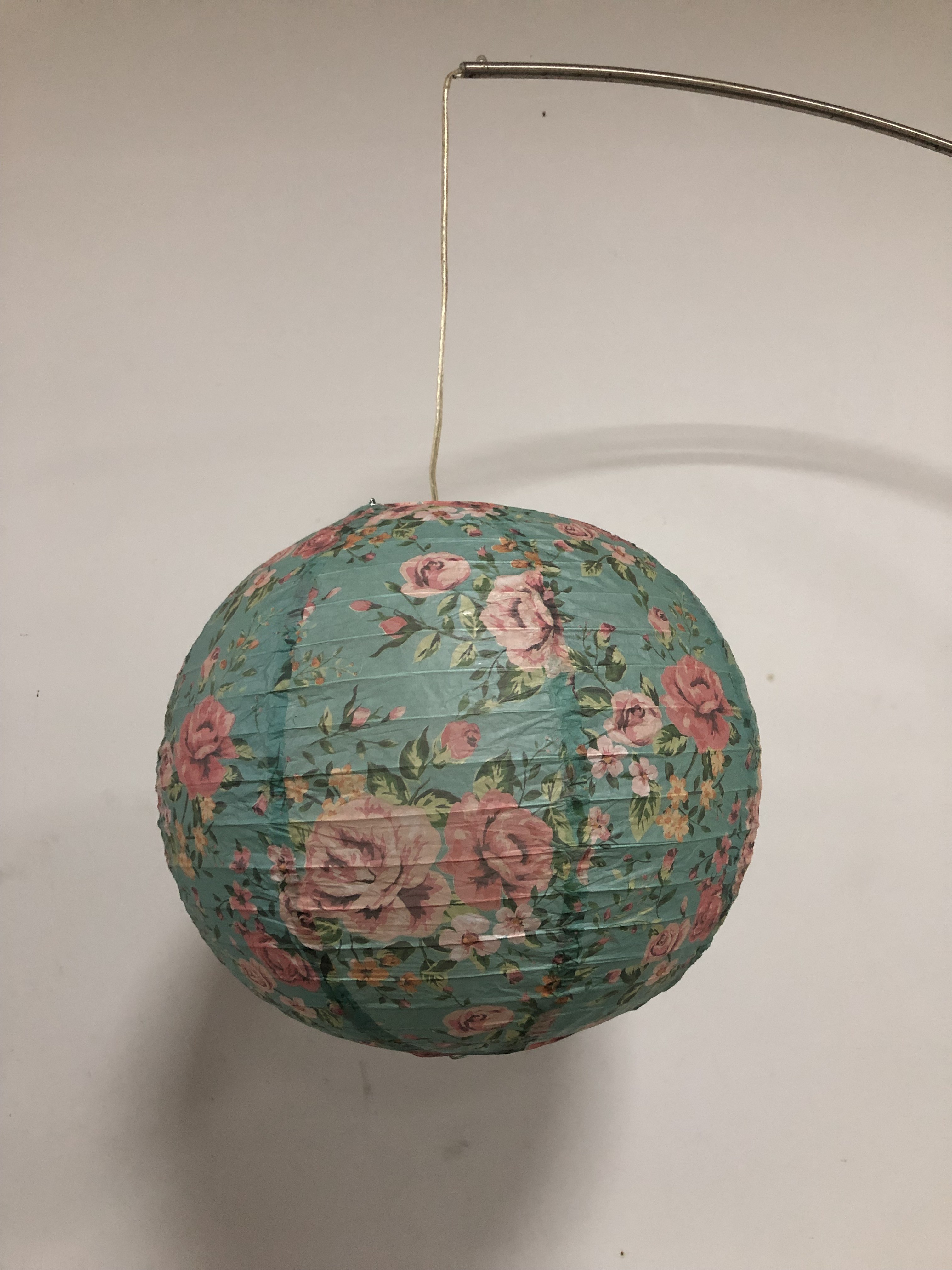 300mm ball shape Paper Kids Bedroom Lampshades With Flower Printed