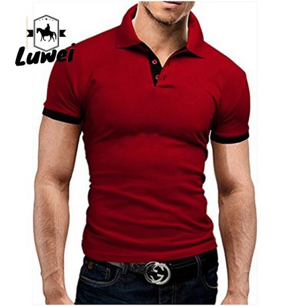 Summer Oversized Cotton Polo T Shirts Short Sleeve With Embroidery Logo