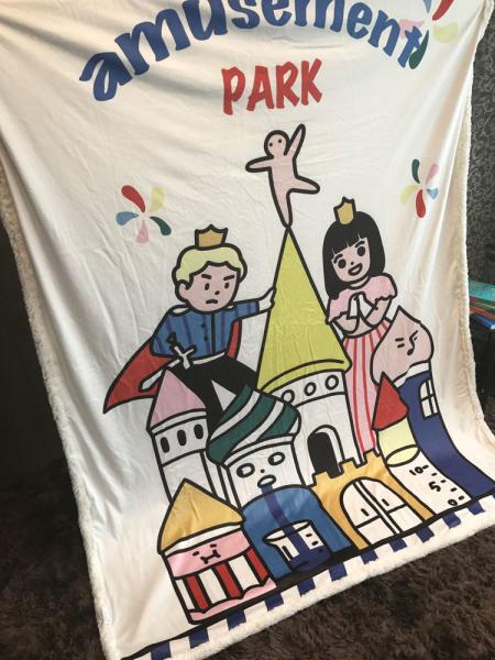 100% Polyester Kids Flannel Blanket , Cute Throw Blankets Anti Static Non