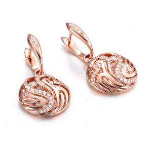 China New Design 18K Rose Gold Charm with Diamonds for Women Gift (GDE023) on sale