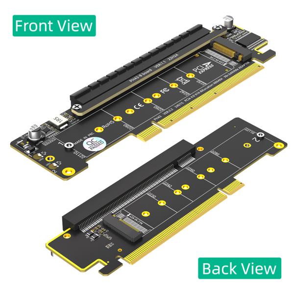 Dual NVMe PCIe 4.0 Adapter for M.2 SSD, 18x9cm, 1 Year Warranty