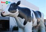PVC Tarpaulin Lifesize Inflatable Milk Cow For Farm Decoration