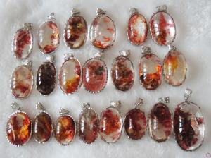 Wholesale Lanciashow Wholesale Natural Phantom Quartz Crystal Gemstone Pendant from china suppliers