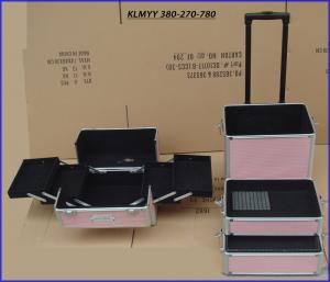 Wholesale aluminum trolley vanity case with foldable drawers KLMYY380-270-780 from china suppliers