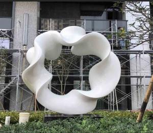 Wholesale Abstract Outdoor Metal Sculpture , Stainless Steel Painted Metal Sculpture from china suppliers