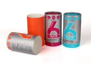 Wholesale Rolled Edge Paper Tube Packaging Cardboard Paper Canister Aluminum Easy Open End from china suppliers