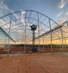 Hot Galvanized Steel Structure Plastic Film Greenhouses Multi Span Agricultural