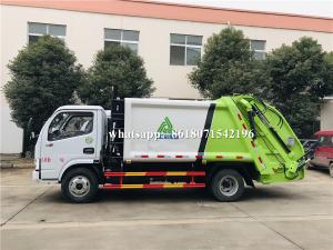 Wholesale 3 Ton Hydraulic Rubbish Compactor Truck , Rear Loader Garbage Truck Logo Printed from china suppliers