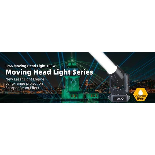 100W CMY Laser Beam Head Stage Light Moving Head Light IP66 Waterproof