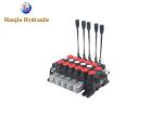 Sectional Valves 100 Lpm 5 Spool Hydraulic Valve Max Pressure 350 Bar For
