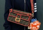 Classic Baguette Bag Old Flower Handbag Embroidered Straps Cross-Body Bag
