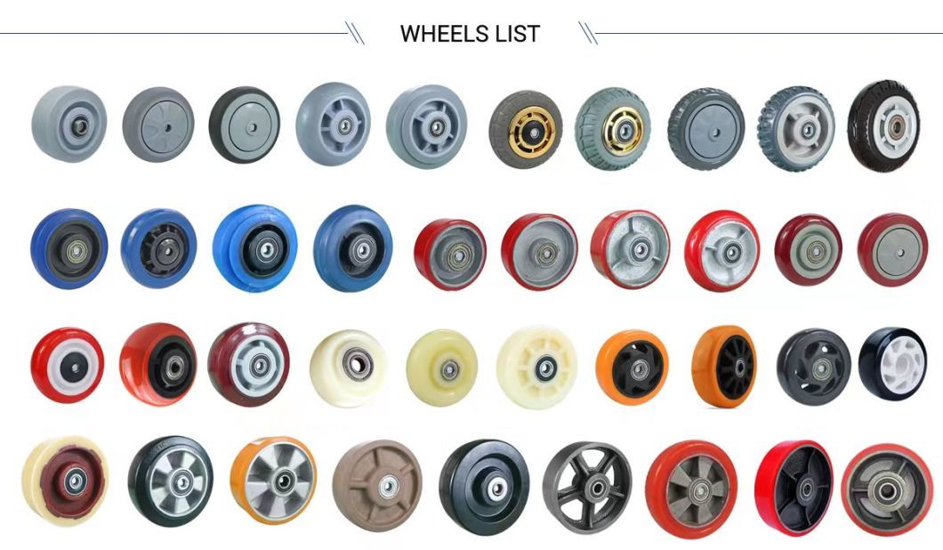 3inch Orange with Brake Caster Wheel