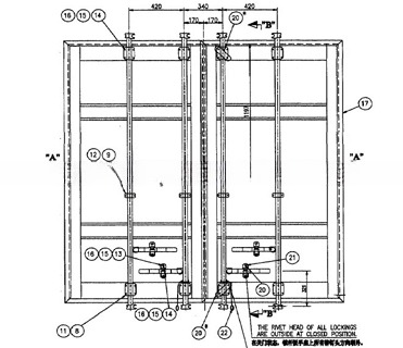 20ft 40ft Dry Cargo Shipping Container Doors with Finished Surface and Necessery Lead Acid Battery