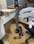 Custom 43 INCH SJ200 JUMBO SOLID Back Side Acoustic Electric Guitar Abalone