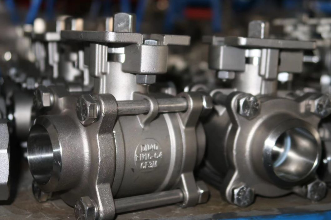 Three Piece Butt Welded Ball Valve with High Mounting Pad