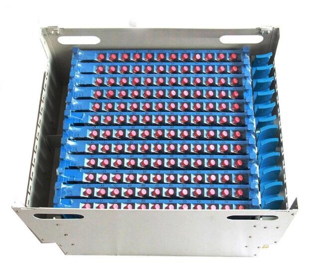 2U 24 Ports Rack Mount Fiber Optical FTTX ODF Closed Frame