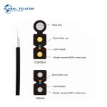 OEM Drop Wire Fiber Optic 2 Core Ftth Indoor Cable FRP KFRP Steel Strength
