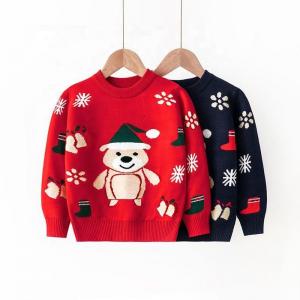 China New Autumn And Winter Fashion Christmas Children's Pullovers Kids Girls Boys Knitted Crew Neck Sweaters on sale