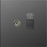 Vertical conjoined Multimedia Wall Socket , Big module Rj11 Phone Socket