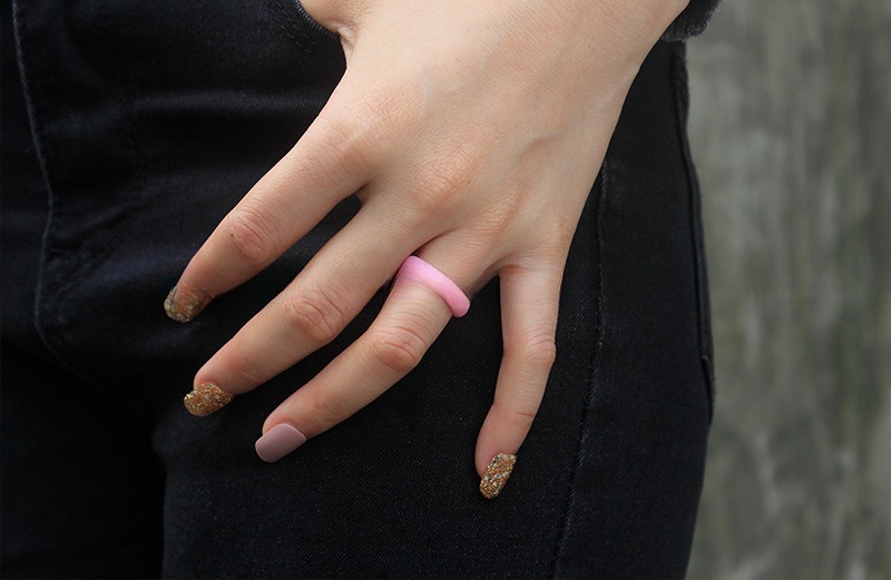 5mm Breathable Silicone Rings for Women Wedding Anniversary