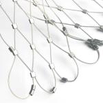 SS304 Ferrule Diamond Flexible Inox Stainless Steel Wire Cable Net Rope Mesh