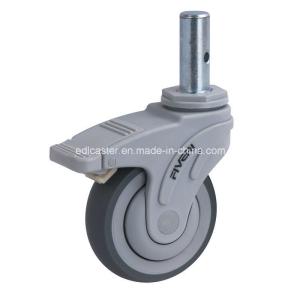 Wholesale Customized 4&quot; 135kg Stem Brake TPR Caster K5714-736 For 100mm Diameter from china suppliers