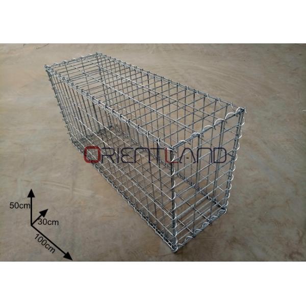Square Hole Gabion Mesh Cage / Metal Gabion Baskets As Riverbank Protection