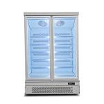 Space-Saving Glass Door Showcase Freezer For Commercial Frozen Food Market