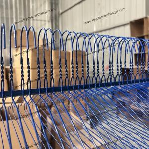 Wholesale Custom Blue 18-Inch Dry Cleaner Wire Hangers Metal For Laundry Service from china suppliers