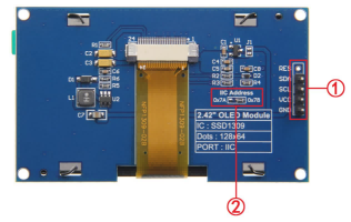 2.42 Inch OLED Display Module High Contrast 128 * 64 OLED Display For Arduino Raspberry Pi STM32