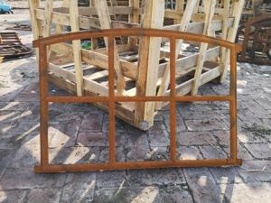 Wholesale Stained Glass Antique Iron Window Arched Gothic Style H59xW88CM from china suppliers