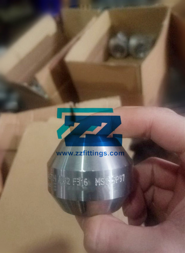 316 SS Weld OLET Pipe Fittings 12 X 3 " Sch 40S x Sch 80S A182 F316 MSS SP 97