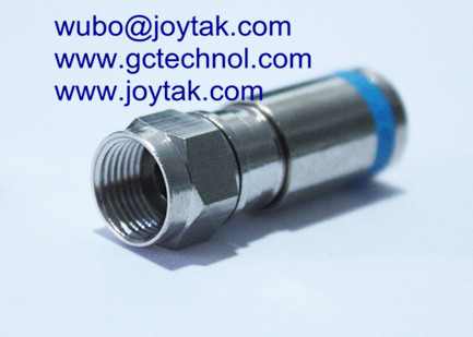 F Type Compression Connector F Conn For RG59U Satellite Coax Cable connector