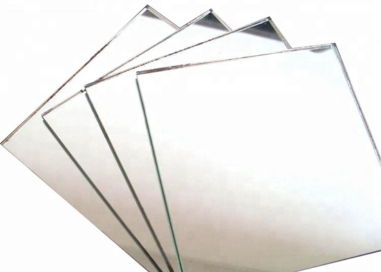 Economical Silver Framed Bathroom Mirrors , Wall Mounted Contemporary Silver Glass Mirror