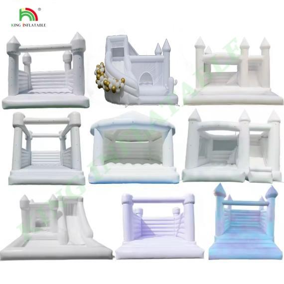 Factory Price Custom White Inflatable Bounce Castle Party Wedding Bouncer House
