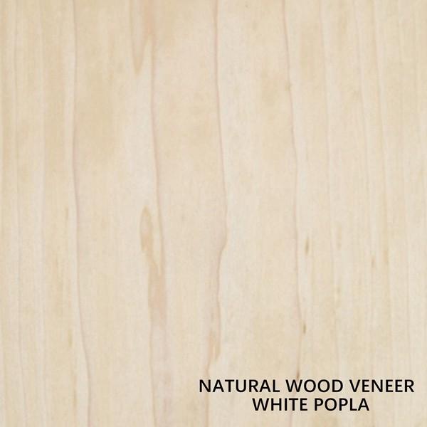 Natural White Poplar Wood Veneer Size 2440*1220mm Thickness 0.4mm For Furniture