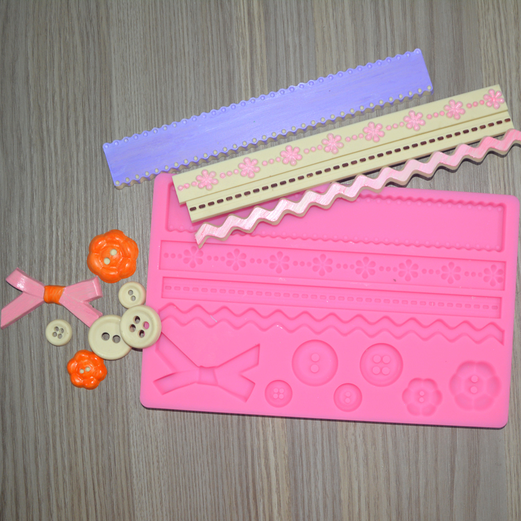 Cupcake Silicone Baking Utensils Diy Fondant Lace Moulds For Cake Decorating