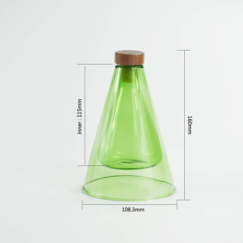 Industrial Round Conical Glass 220ml 24 Neck Empty Perfume Diffuse Glass Aromatherapy Bottle Customized Color