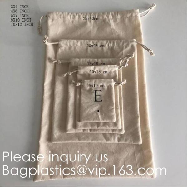 Cotton Reusable Grocery Bags, Produce Bags, Jewelry Pouch, Muslin Brewing bags,