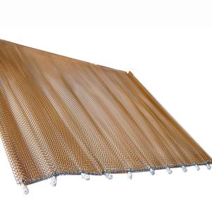 Wholesale Golden Architectural Metal Chain Link Curtains Stainless Steel Decorative Woven Wire Mesh from china suppliers