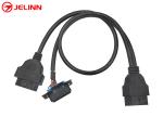 OBD OBDII Male to Chevrolet OBD2 Female and OBD2 Female Splitter Y Cable