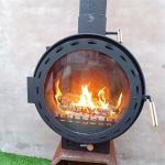 Decorative Wood Burning Rotating Fireplace Ceiling Mounted Suspended Stove