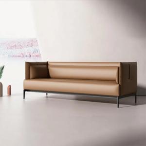 Wholesale Sponges Filler Office Leather Sofa Set Brown Color Durability For Apartment from china suppliers