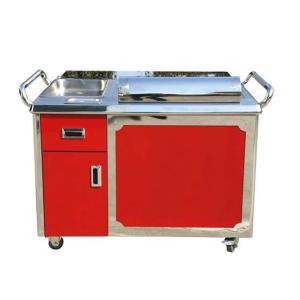 Wholesale GREENARK TO29 Stainless Steel Red Mobile Teppanyaki Grill Table - Electromagnetic from china suppliers