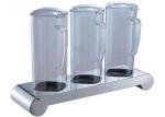3-Holder Stainless Steel Stand for Square PC Juice Bottle, Restaurant Buffet