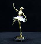 Crystal Skirt Copper Dancing Girl Decorative Art Craft