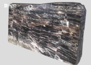 Wholesale Glossy Polished Brown Large Marble Slab , Marble Worktop Slab 18mm Thickness from china suppliers